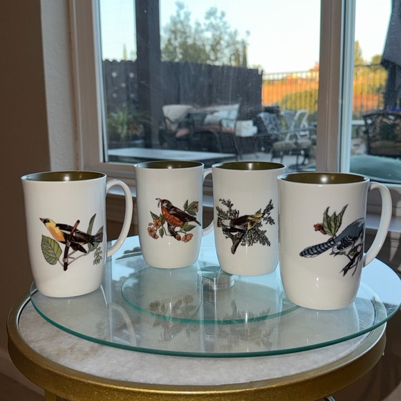Fitz & Floyd “Wild Birds” bone china mug set (4) – Neiman Marcus (1970s) - Picture 1 of 7